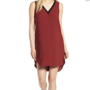 Trouve Red Shift Dress (Small)